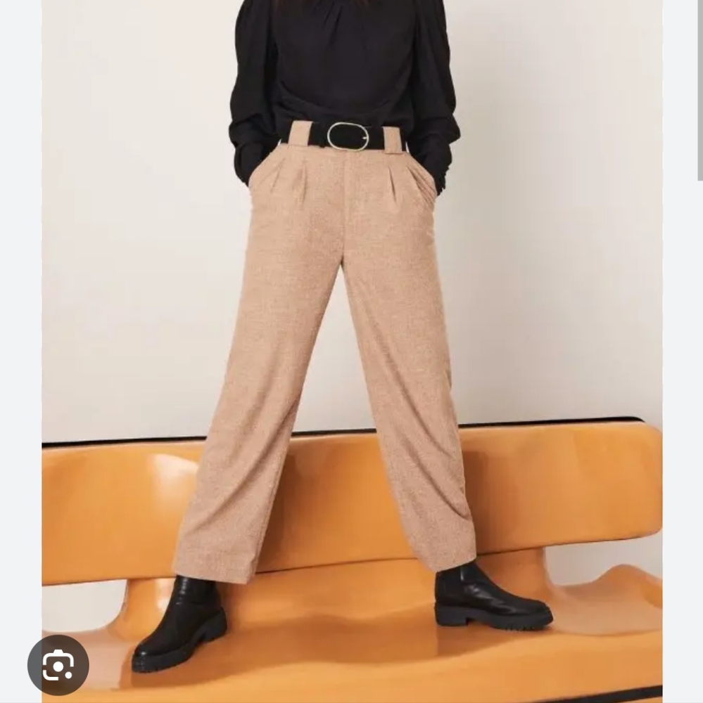 Ba&sh Paris wide leg wool trousers